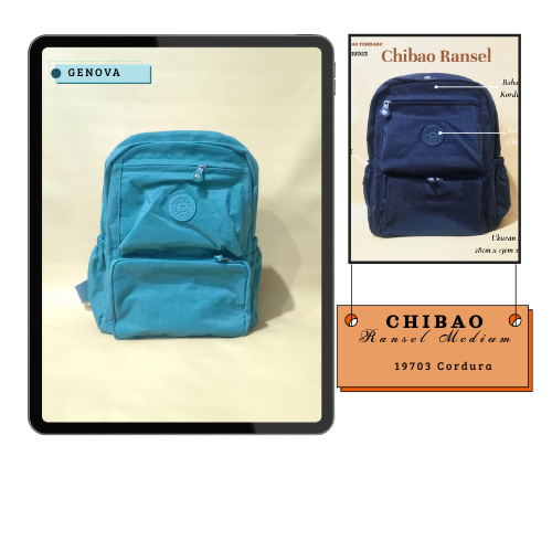 CHIBAO - Tas Ransel Sekolah 19703 Cordura | Backpack Sekolah Terlaris