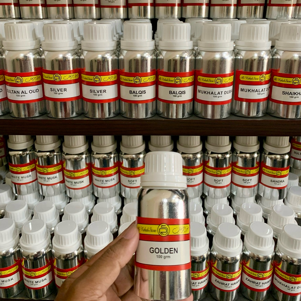 GOLDEN ALREHAB BIBIT MURNI 100ML PARFUM ARABIAN ORIGINAL SEGEL AL REHAB 100.ML BIBIT PARFUME BIANG 1