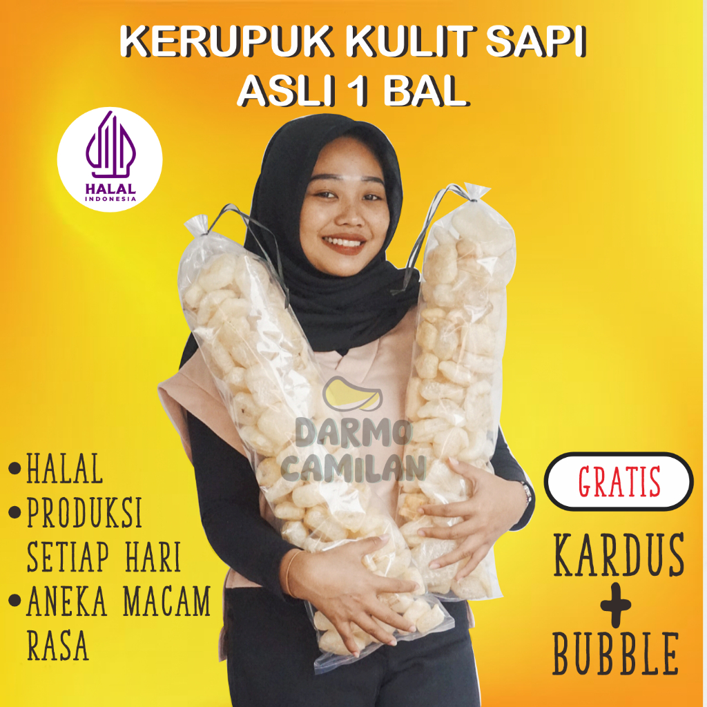 

Kerupuk Kulit Sapi ASLI halal 1 bal Dorokdok Rambak Jangek 150gr
