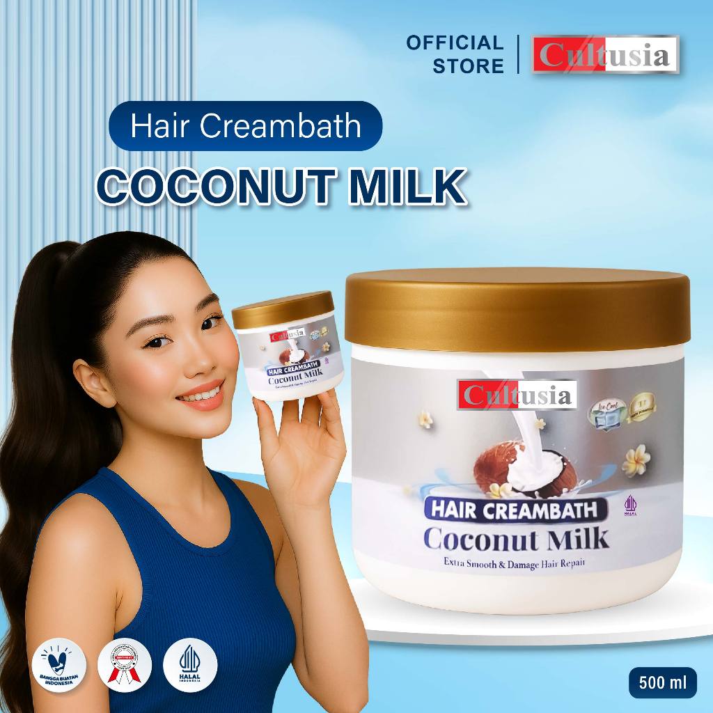 Creambath Perawatan Rambut dengan Ekstrak Santan Kelapa 500ml