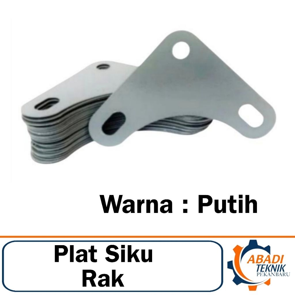 Plat Siku Lubang Besi Rak Siku Lobang Klem Siku Lubang Putih