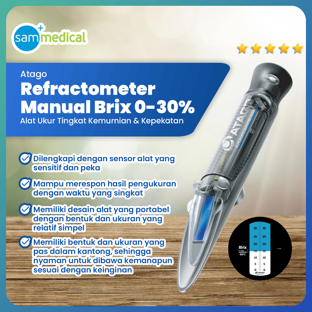 Atago Refractometer Manual (BRIX 0-33%) - Master T