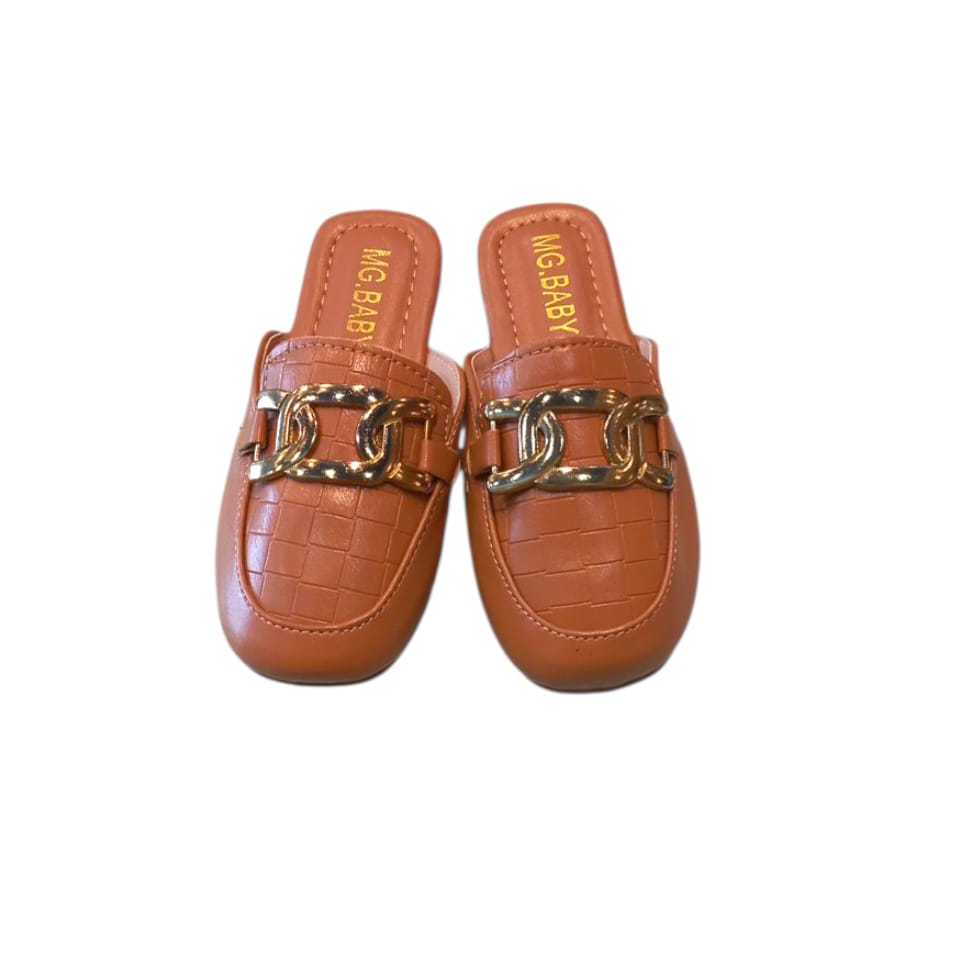 MG Baby Sandal selop Kulit Coklat