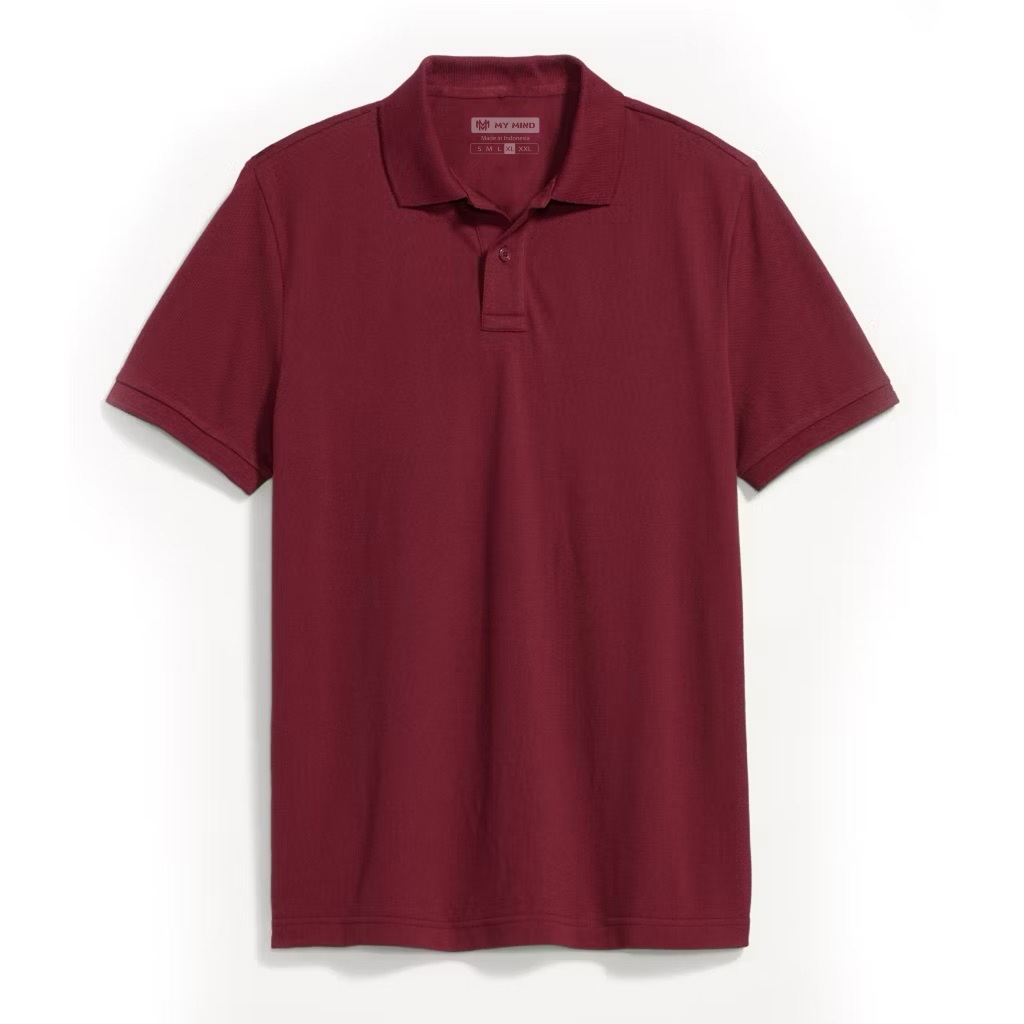 My Mind - Polo Shirt Polos T-Shirt Baju Kerah Merah Marron
