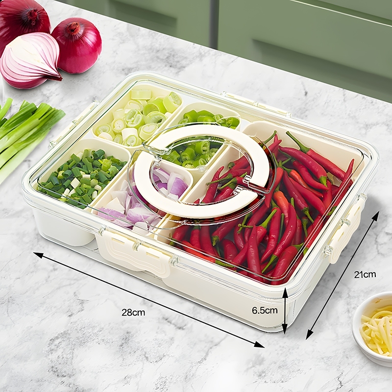 KEEP FRESH Kotak Penyimpanan Makanan Storage Toples Box Kulkas Dengan Sekat Untuk Buah Sayur