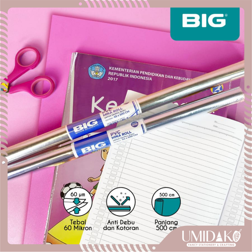 

[UMIDAKO] SAMPUL MIKA ROLL | SAMPUL MIKA | MIKA ROLL | SAMPUL P LASTIK ROLL | PLASTIK ROLL BUKU | SAMPUL PLASTIK MIKA ROLL BIG 5 METER