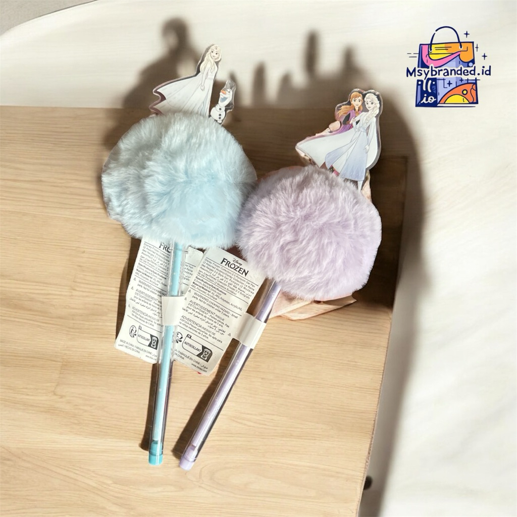 

MINISO FROZEN POMPOM BALLPOIN GEL PEN BOLPOINT ALAT TULIS KANTOR SEKOLAH