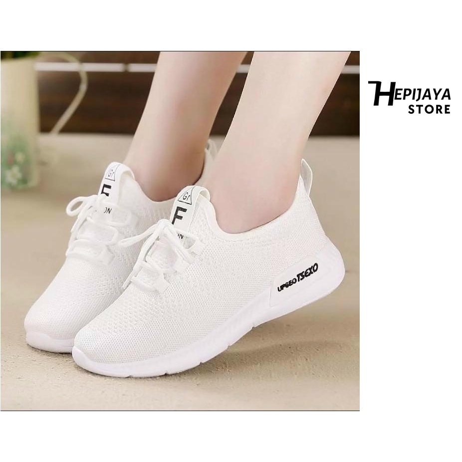 HEPIJAYASTORE - Sepatu Sneakers Wanita F CHAMPION H035 hitam putih pink abu 37 38 39 40 nyaman di ka