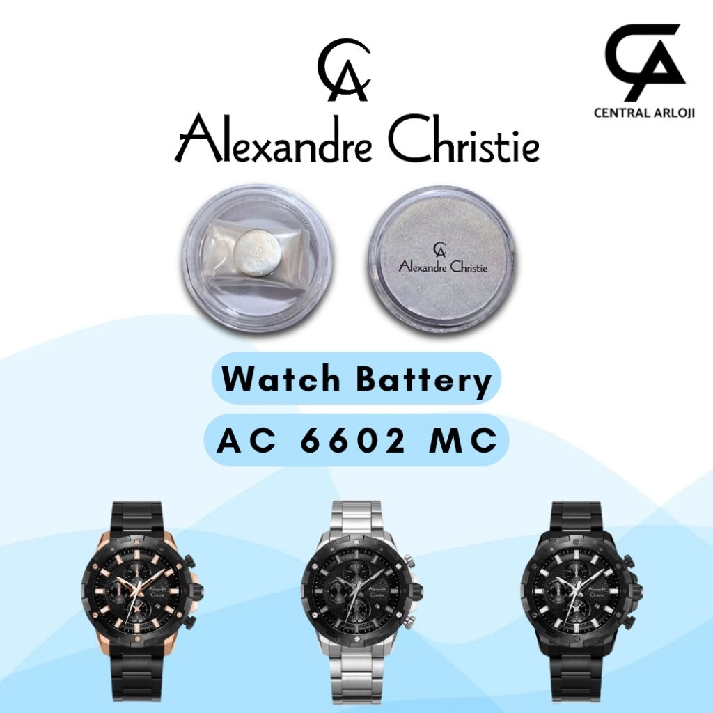 Baterai Jam Tangan Alexandre Christie 6602 MC Original