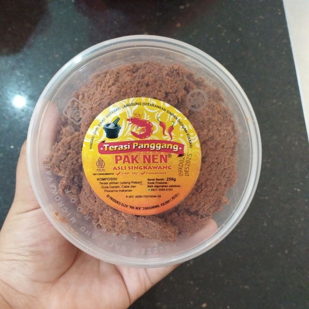 

Terasi panggang Pak nen Asli singkawang 250 gram