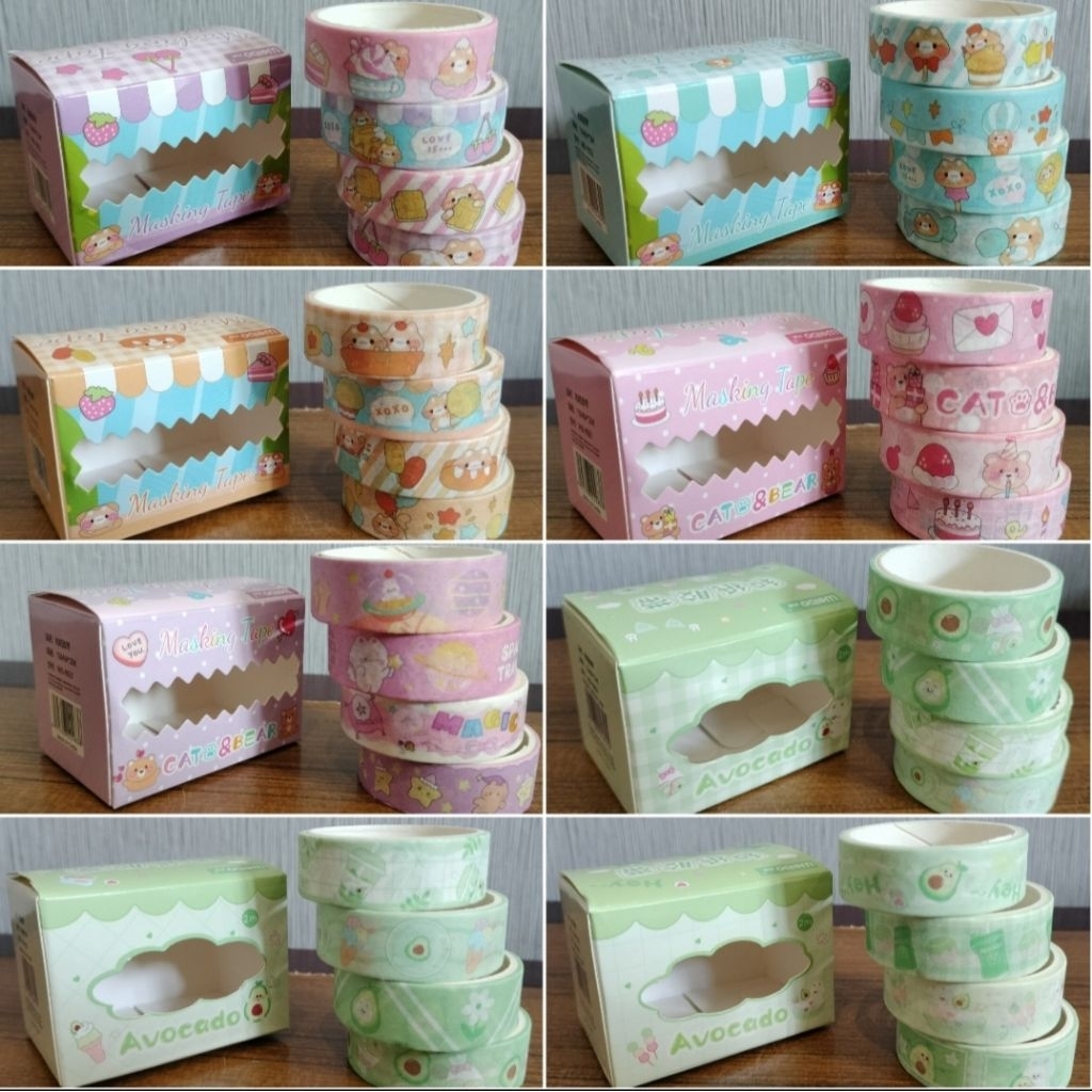 

Isolasi Kertas Karakter Lucu 14mm x 2m / Masking Tape (diameter kecil)