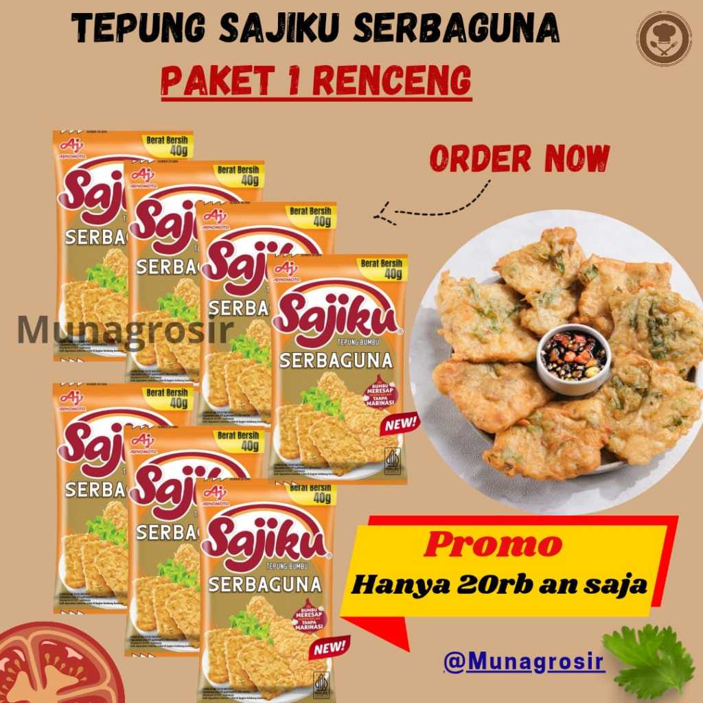 Sajiku Tepung Bumbu SerbaGuna Renceng 40g