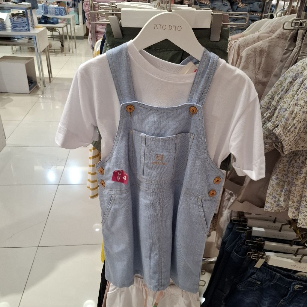 Pito Dito Baju Setelan Overall Anak Perempuan Original