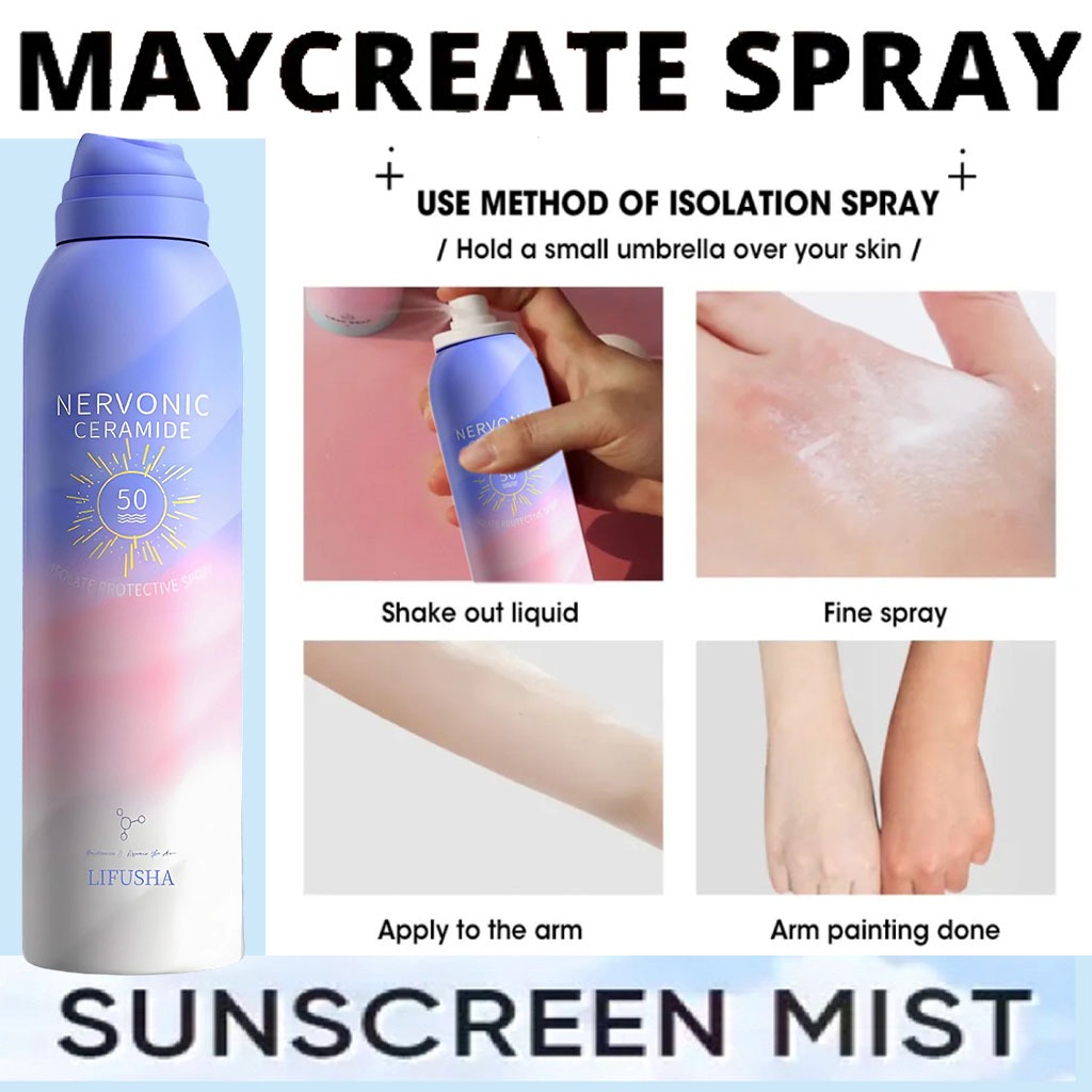 LIFUSHA Sunscreen Whitening Spray UV SPF50/Whitening Cream Whitening Body Lotion/Pemutih Badan Pemut