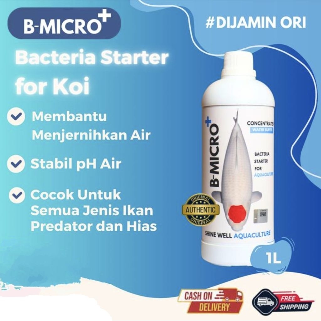1 liter BMO+ bakteri stater cair kolam koi penjernih air dan pengurai amoniak