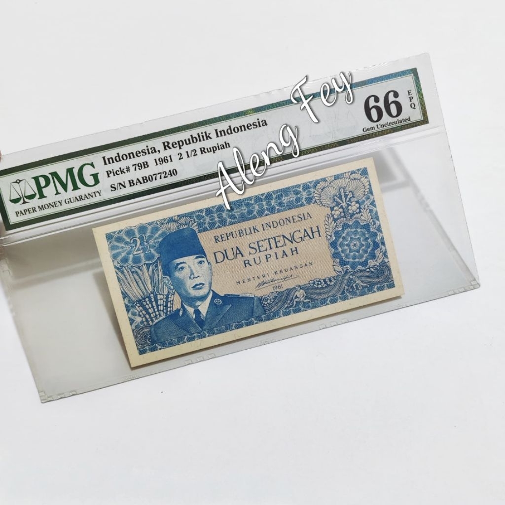 uang kuno PMG 2,5 Rupiah sukarno Borneo 1961