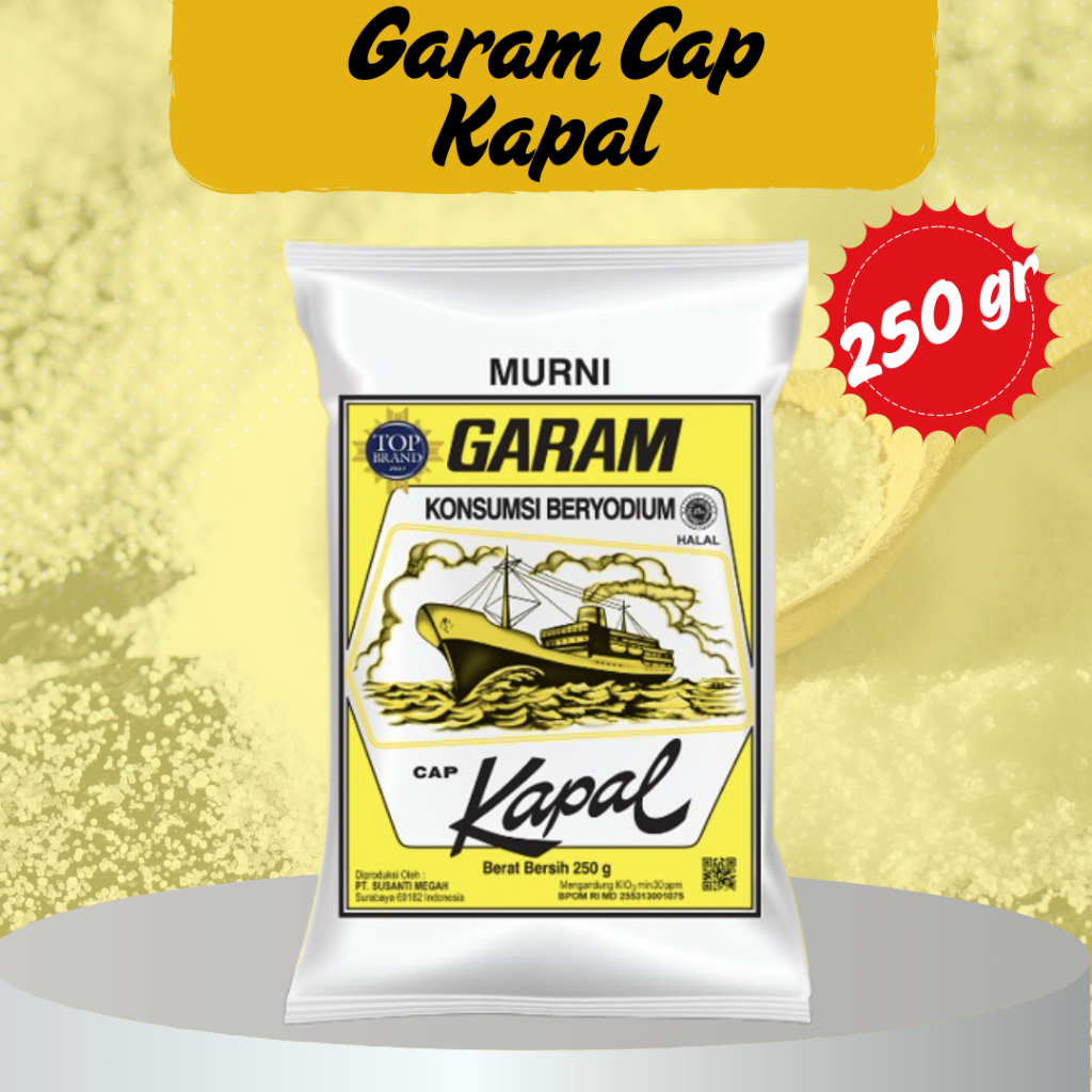 

Garam halus cap kapal kemasan 250 gr 1 pcs