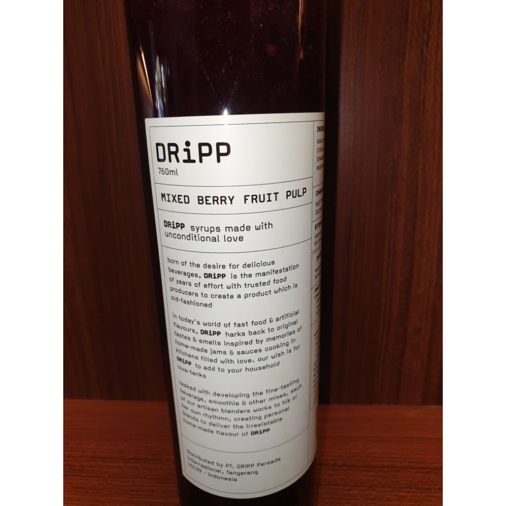

DRIPP MIXED BERRY FRUIT PULP