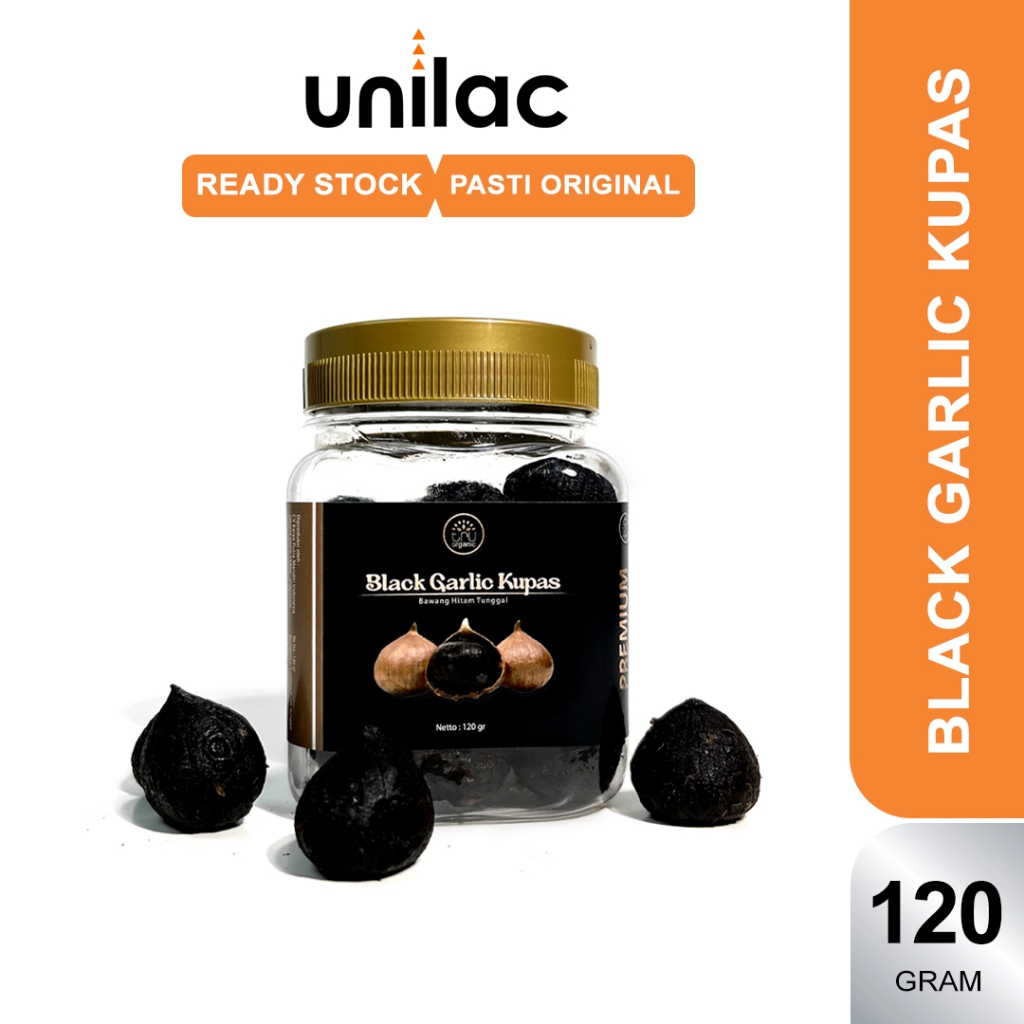 

(120gr) Black Garlic Kupas - TruOrganic Bawang Hitam Kupas Tunggal | Bawang Putih Hitam