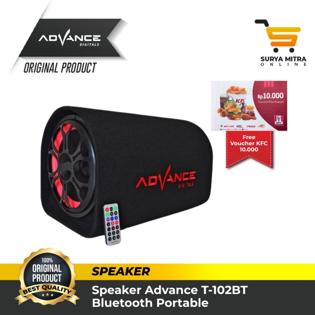 Speaker Advance T-102  T102 BT ( Subwoofer + Bluetooth + Bass )