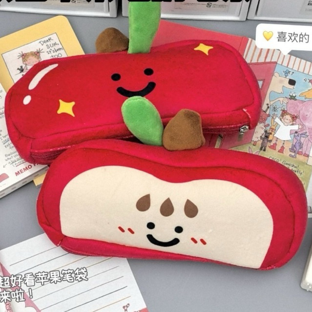 

TEMPAT PENSIL APEL / PENCIL CASE APPLE / TEMPAT PULPEN LUCU MOTIF APEL / PEN CASE