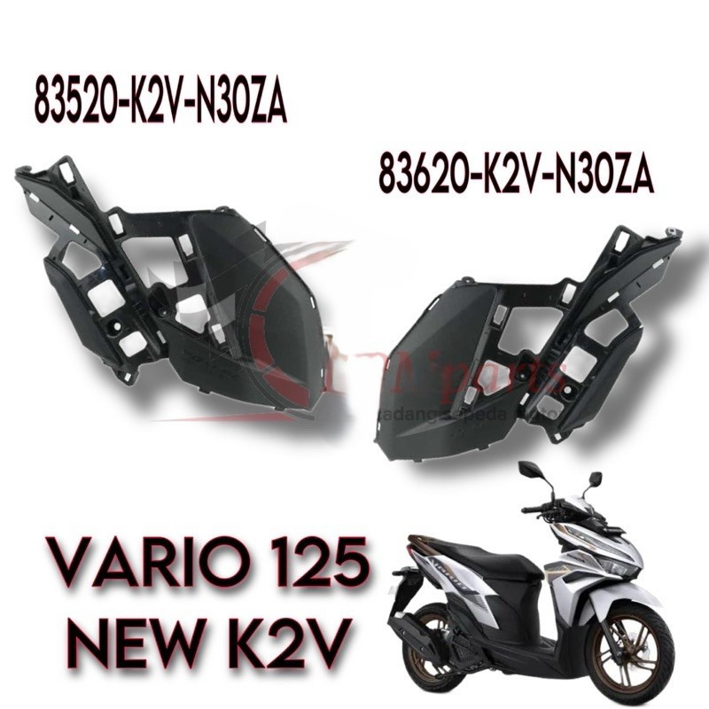 83520-K2V-N30ZA 83620-K2V-N30ZA Cover Body Samping Honda Vario 125 2023 Bagian Bawah AHM ORI