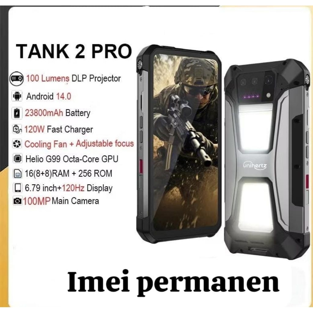 Unihertz tank 2pro ready stock baterai 23.800mah