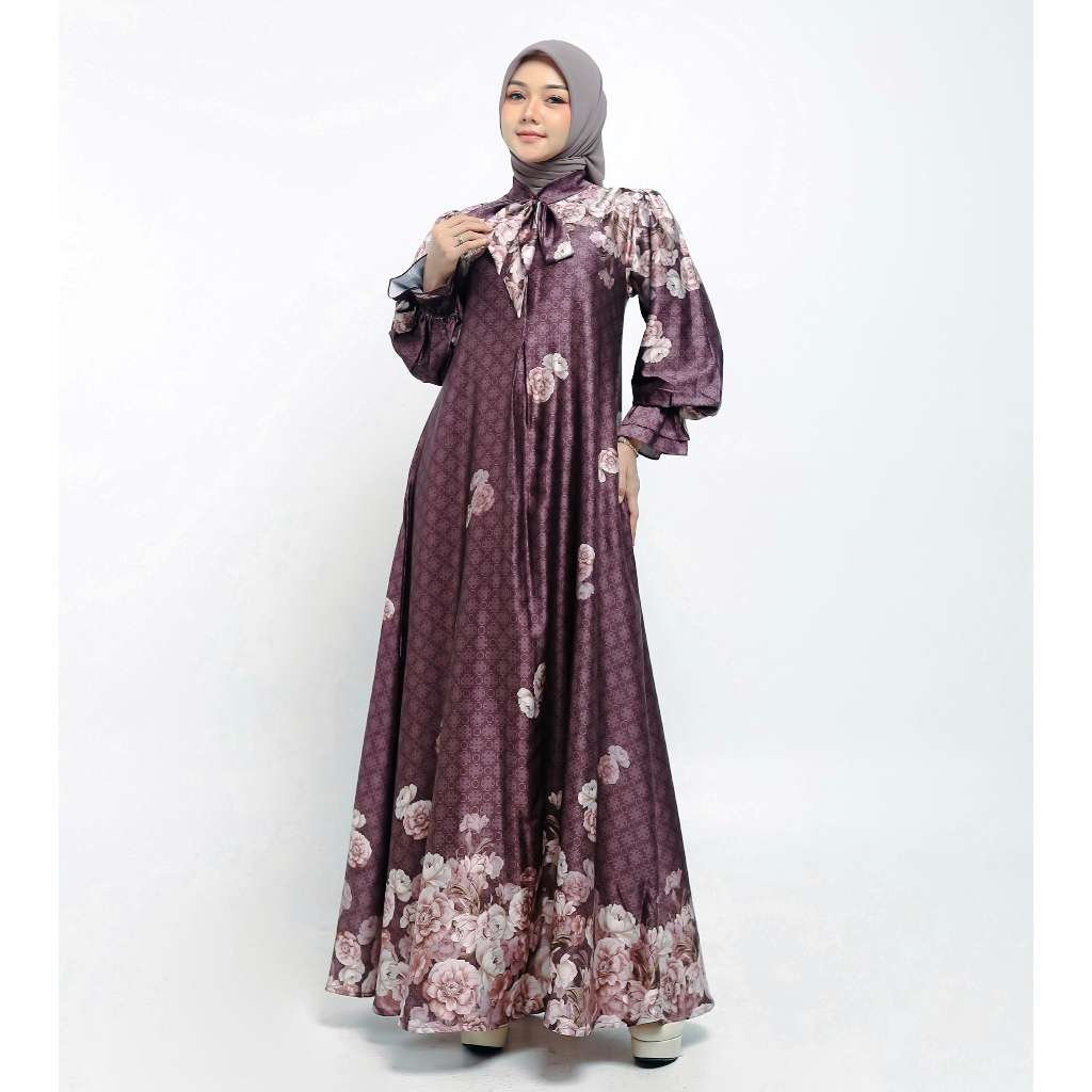 KHANSA DRESS gamis armany silk premium by.kaluna