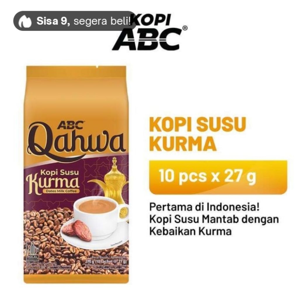 

ABC Kopi Qurma 1 Pack ( 10 x 27 gr )