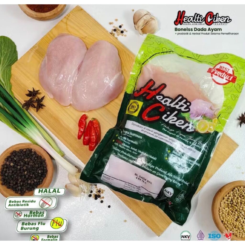 

HEALTI CIKEN Fillet Dada Ayam Organik Probiotik 900-1000gr
