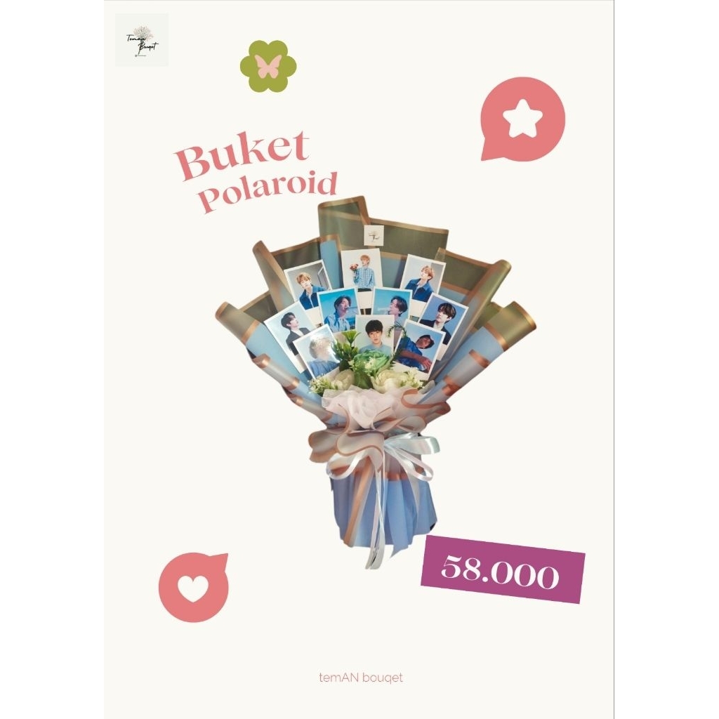 Bucket Bunga Foto Polaroid