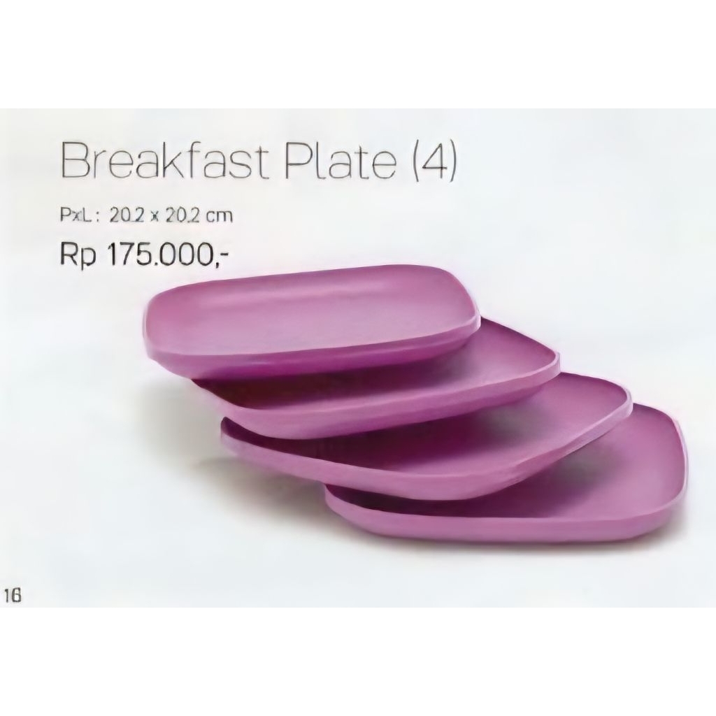 Breakfast Plate 20.2 x 20.2 cm Tupperware ORI