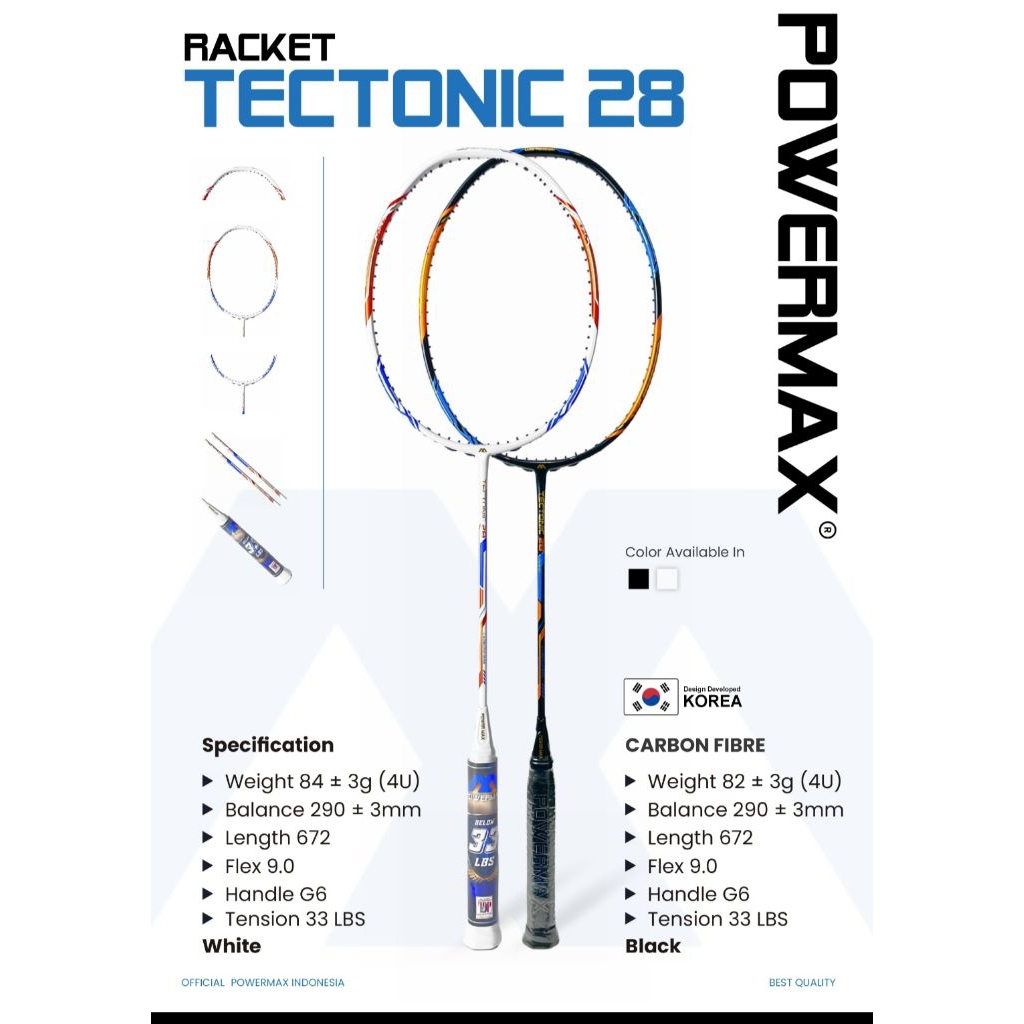 Raket Badminton POWERMAX TECTONIC 28 Original