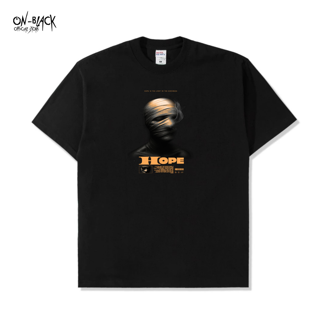 Kaos Distro Pria & Wanita T-shirt Hitam All Varian Street Wear Hope Light In The Dream Design Cotton