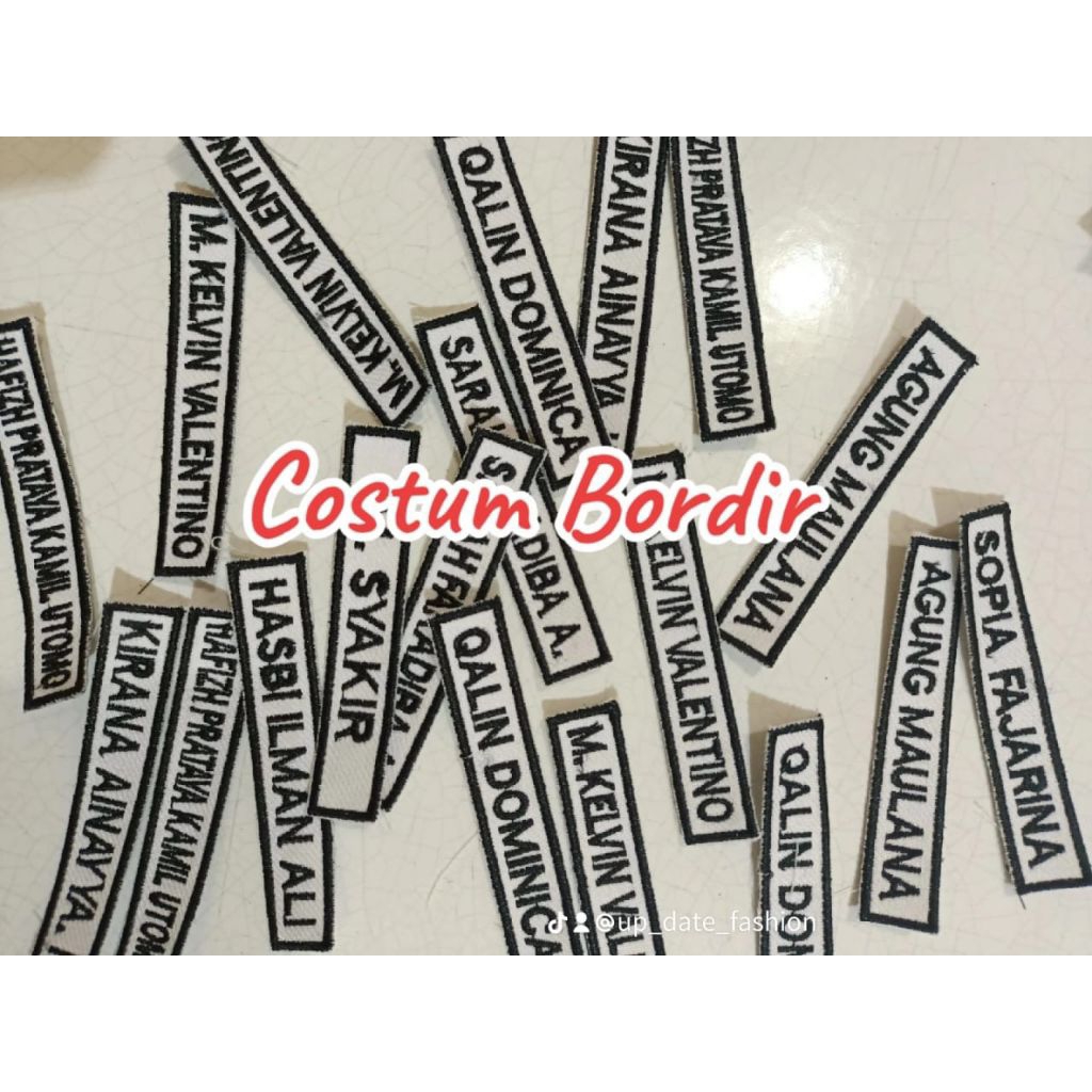 Jasa Bordir Nama seragam sekolah