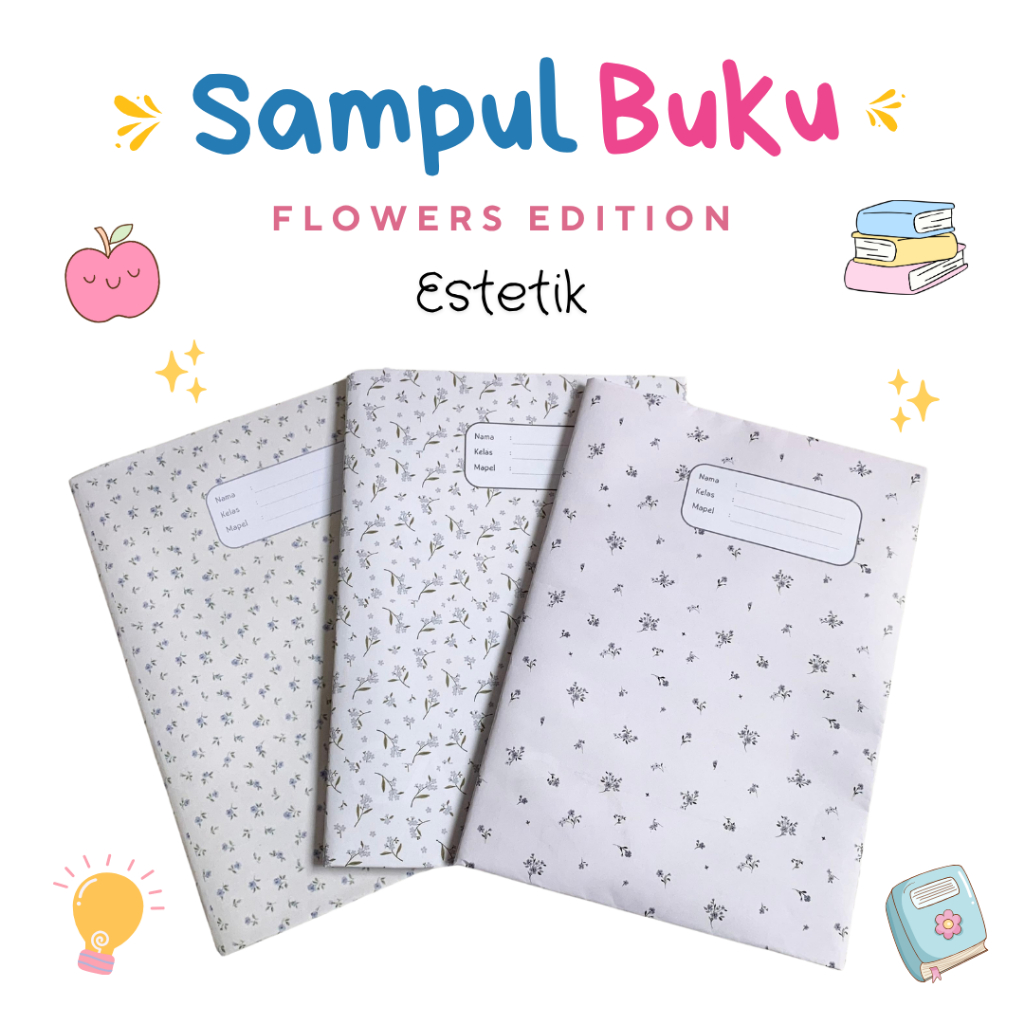 

[Flowers Edition] Sampul Buku Estetik | Sampul Buku Besar Bigboss Campus Kecil Sidu Kiky | Wrapping Paper