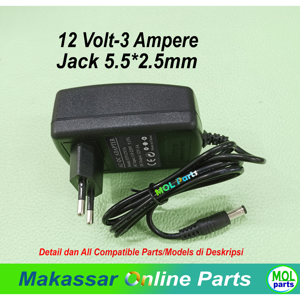 Adaptor 12V 3A Adaptor 12 Volt 3 Ampere