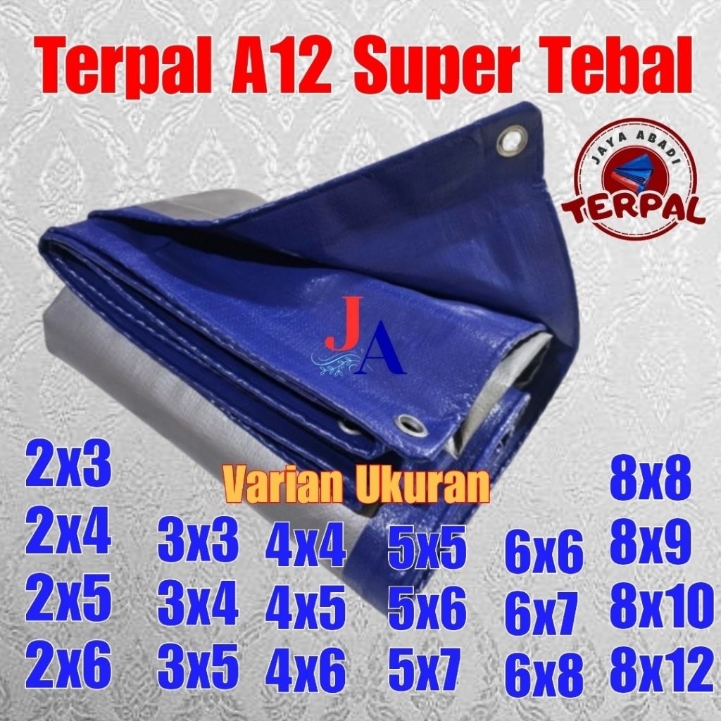 Terpal A12 Ukuran 8x12 Termurah Super Tebal