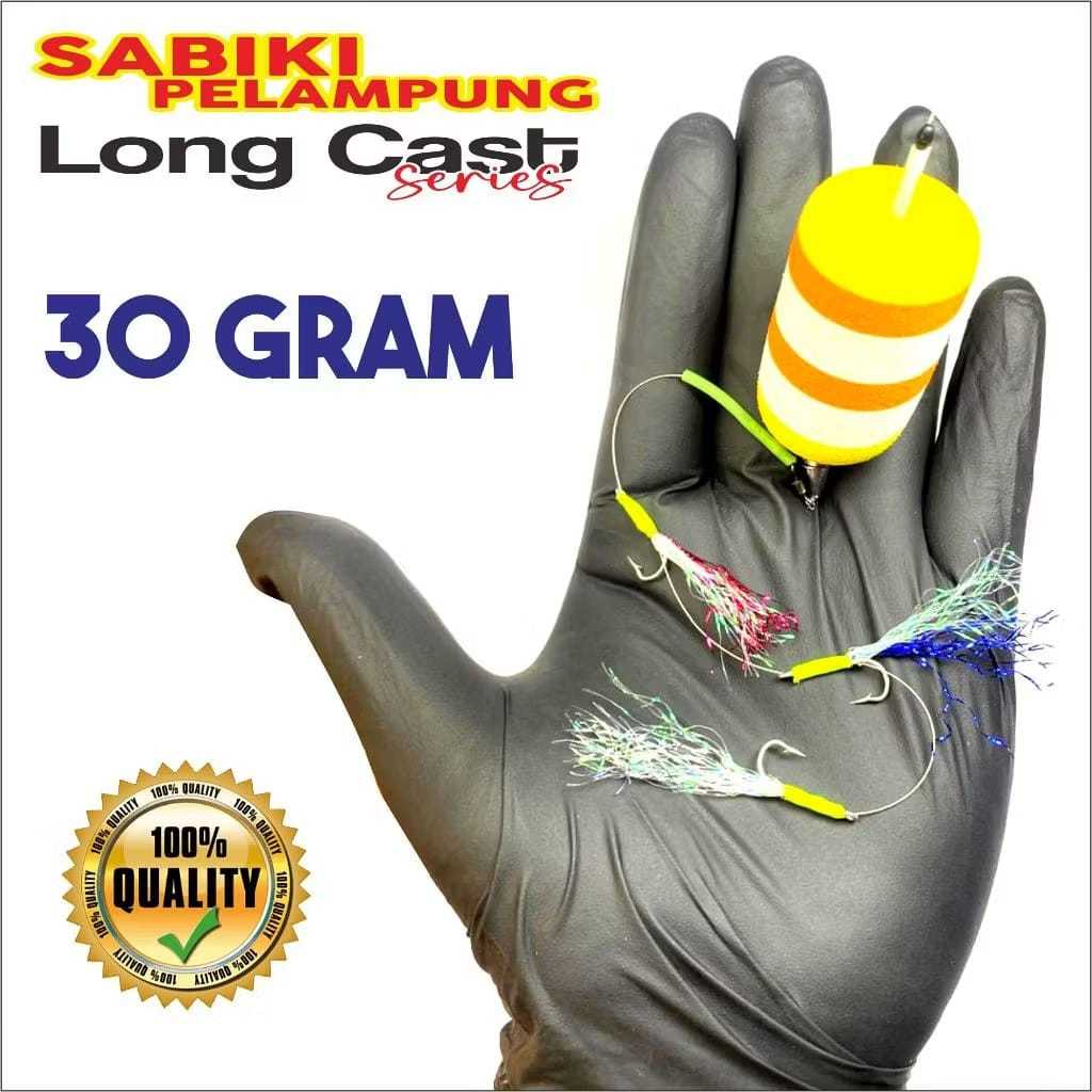 1 Set Rangkaian Mata Kail Sabiki Pelampung Umpan Casting Viral 30 Gram / Umpan Pancing Sabiki GT Tal