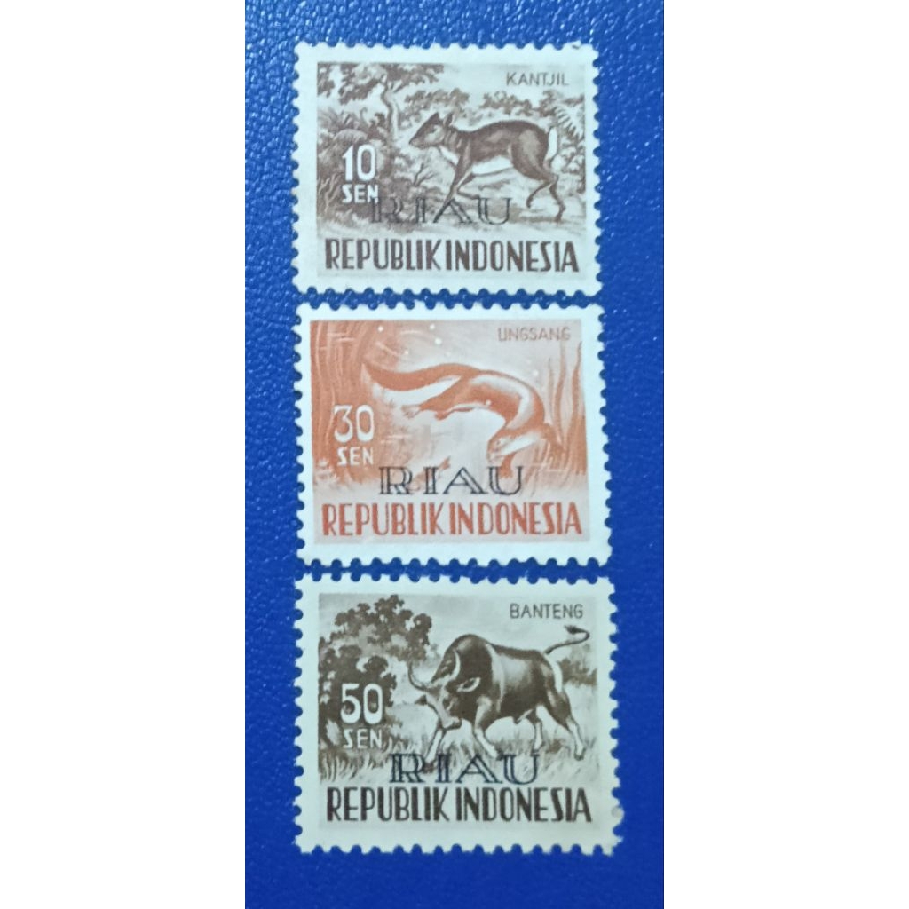 

Prangko Lawas RI Seri Hewan Kecil C.T. RIAU 3 keping