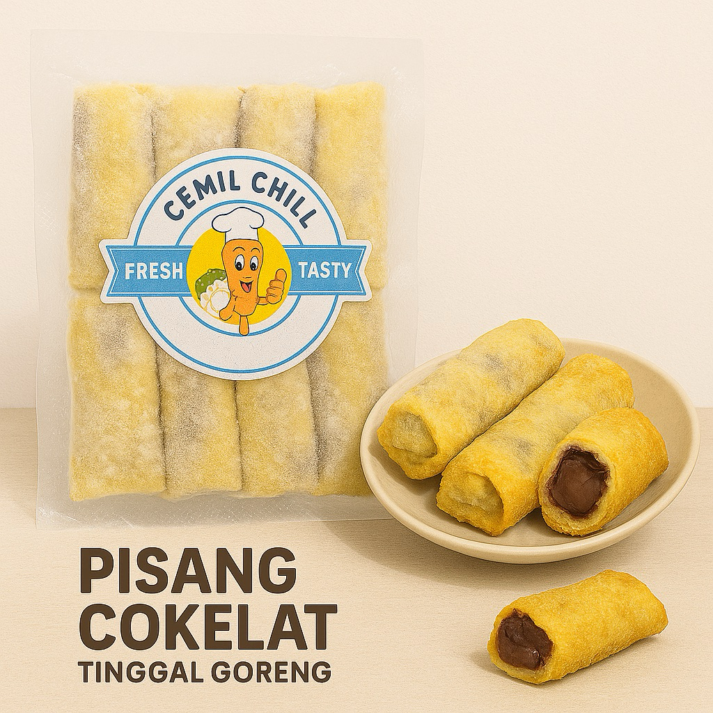 

Pisang Cokelat Frozen – Cemil Chill | Isi 10 pcs | Tinggal Goreng!
