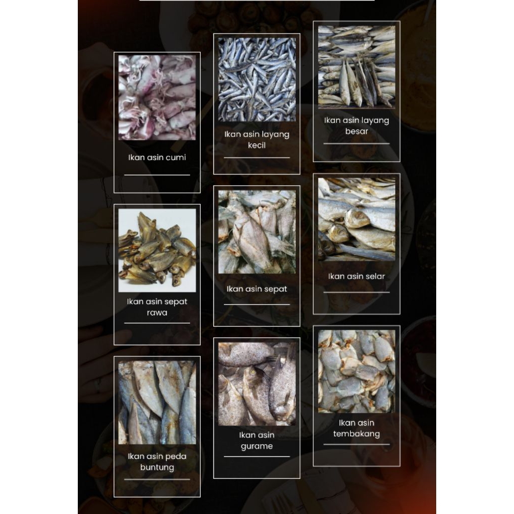 

IKAN ASIN TERMURAH SERBA 1 KG IKAN ASIN BERKUALITAS