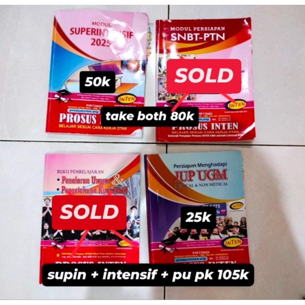 PRELOVED MODUL INTEN UTBK + IUP UGM
