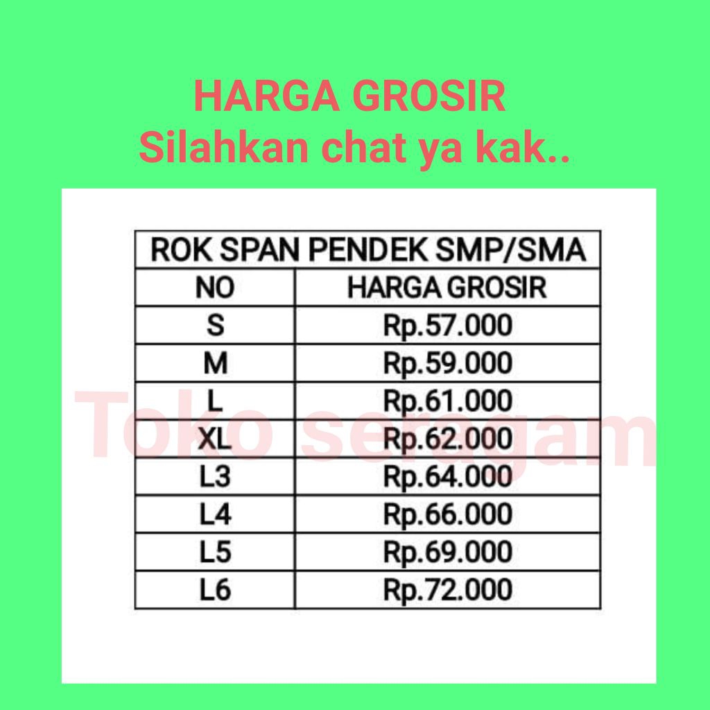 Limited Rok Span Pendek Lipat Satu Sekolah Sma Abu Size S-L6/Rok Seragam Sekolah Sma Abu Bahan