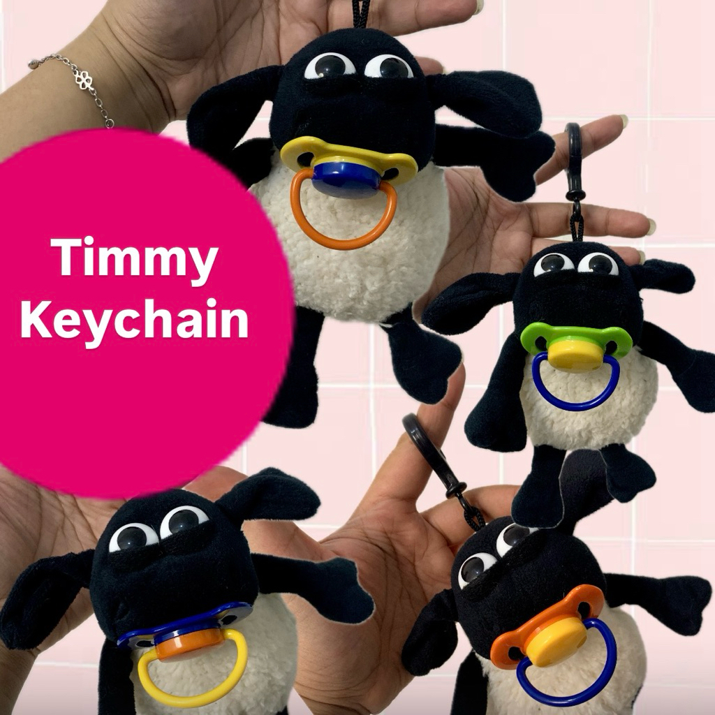Timmy Shaun the Sheep empeng keras Boneka plushie keychain gantungan kunci original Shaun the Sheep 