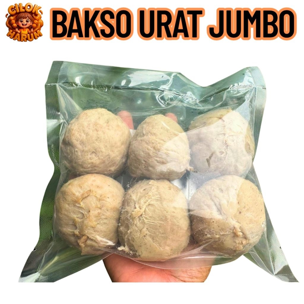 

Bakso Urat Jumbo Isi 6 Butir – Bakso Sapi Asli Kenyal & Gurih | Frozen Food Halal Praktis