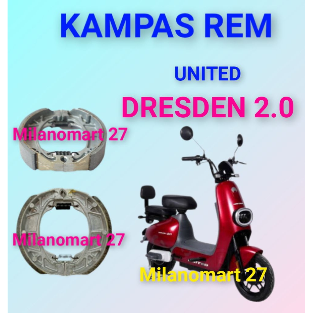 kampas rem united Dresden 2.0 kampas rem sepeda listrik united Dresden 2.0