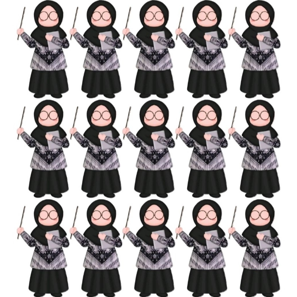 topper ibu guru hijab sudah pakai tusukan 1 pcs