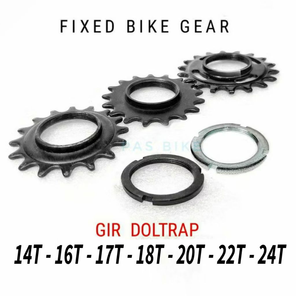 Cog Fixie Doltrap Gir Torpedo 16T - 17T - 18T - 20T - 22T - 24T dan Lock Ring