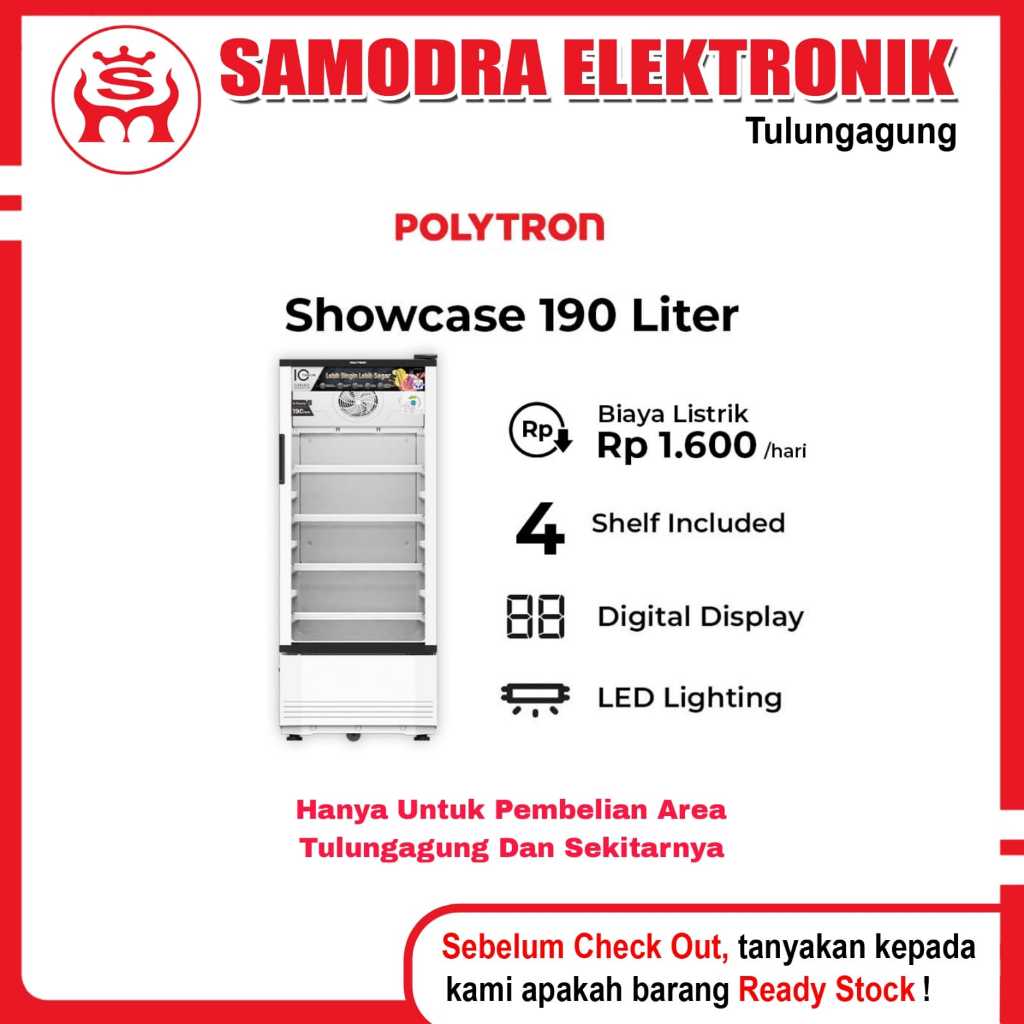 Showcase POLYTRON SCN-190 |  Polytron Showcase Display Cooler 180L